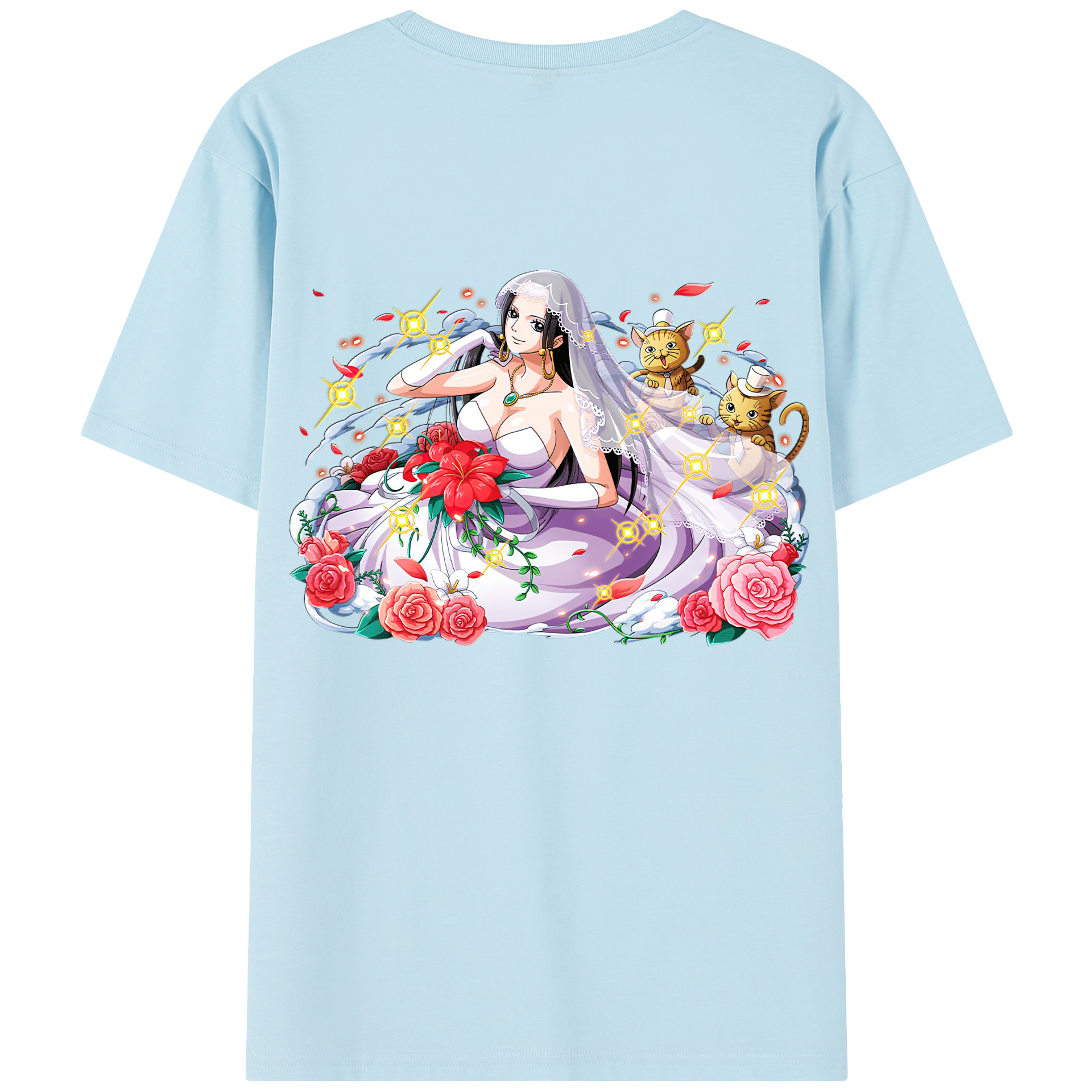 ワンピース ボア・ハンコック ONE PIECE Boa·Hancock 綿100％半袖Tシャツ（背面プリント）